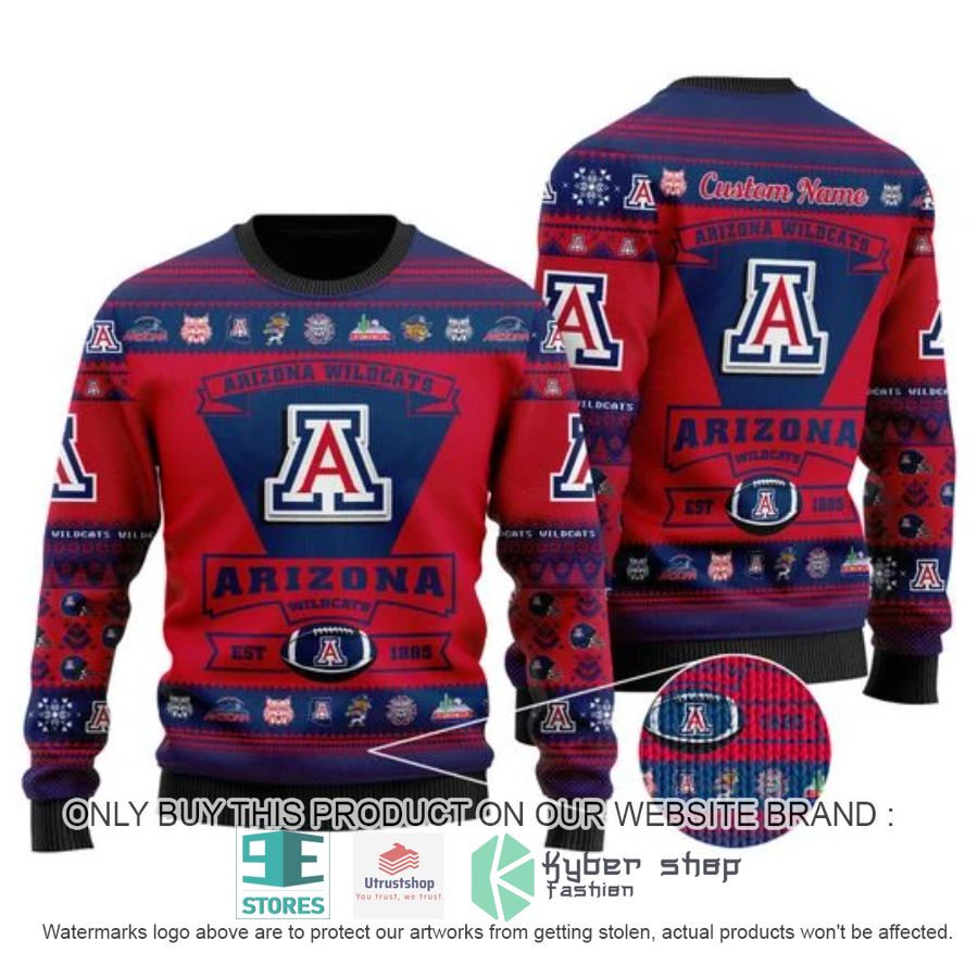 personalized arizona wildcats football ugly chrisrtmas sweater 1 44532