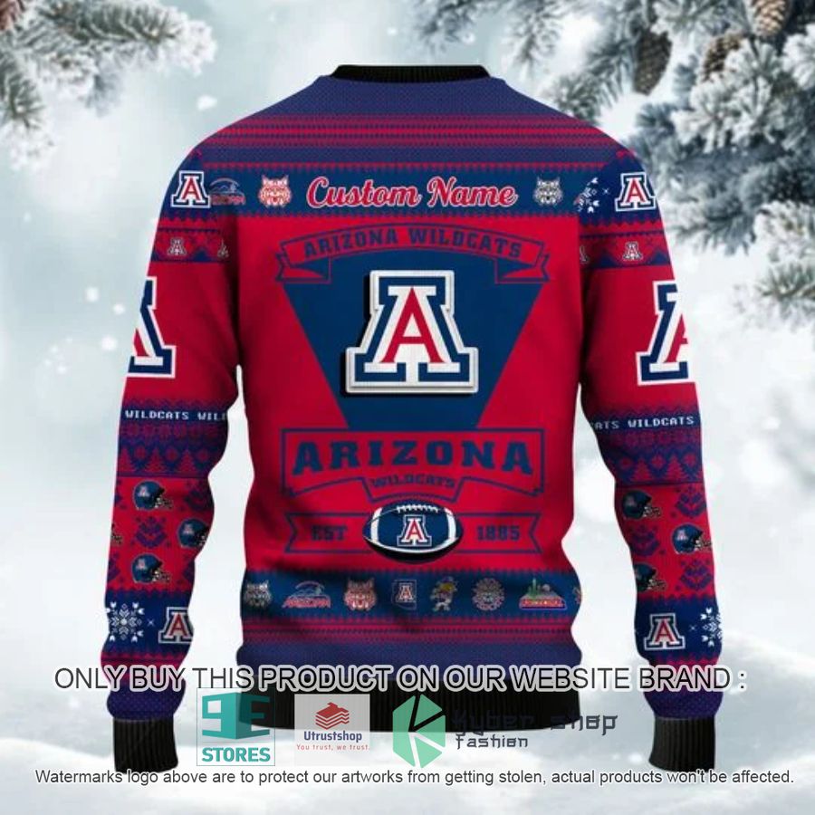 NEW Personalized Arizona Wildcats Football Ugly Sweater 3 personalized arizona wildcats football ugly chrisrtmas sweater 3 31890
