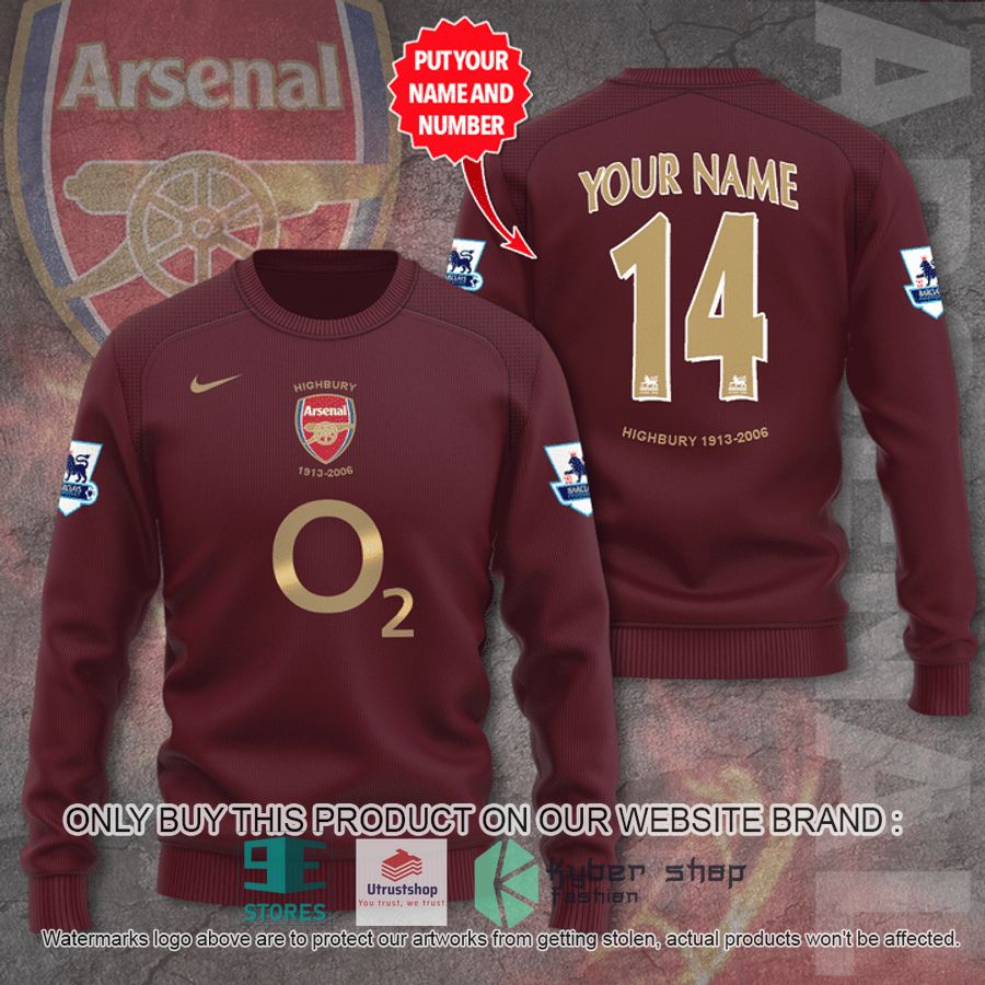 NEW Personalized Arsenal FC Highbury 1913-2006 Hoodie, Shirt 2 personalized arsenal fc highbury 1913 2006 3d shirt hoodie 2 64315