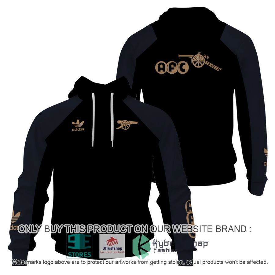 personalized arsenal fc logo black blue 3d shirt hoodie 1 75166