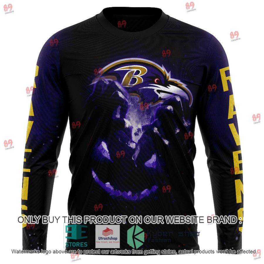 NEW Personalized Baltimore Ravens Pumpkin Head Halloween Hoodie, Shirt 6 personalized baltimore ravens pumpkin head halloween shirt hoodie 6 39385