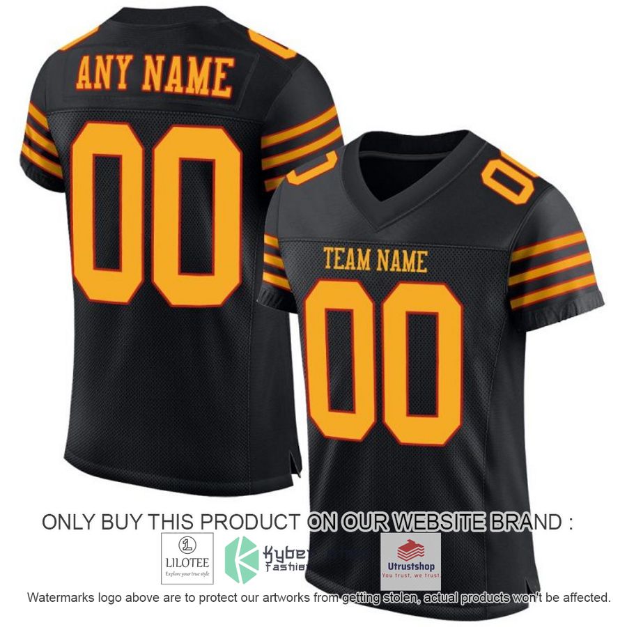 personalized black gold scarlet football jersey 1 87872
