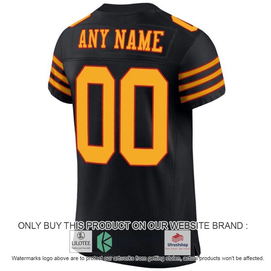 NEW Black Gold Scarlet CUSTOM Football Shirt 3 personalized black gold scarlet football jersey 3 28540
