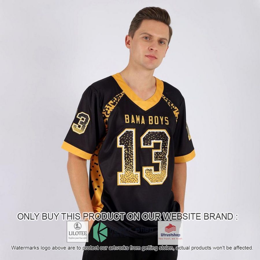 NEW Black Gold White Mesh Drift CUSTOM Football Shirt 3 personalized black gold white mesh drift football jersey 3 93664