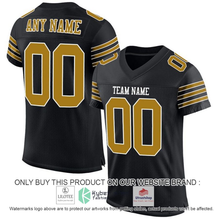 personalized black old gold white football jersey 1 71951