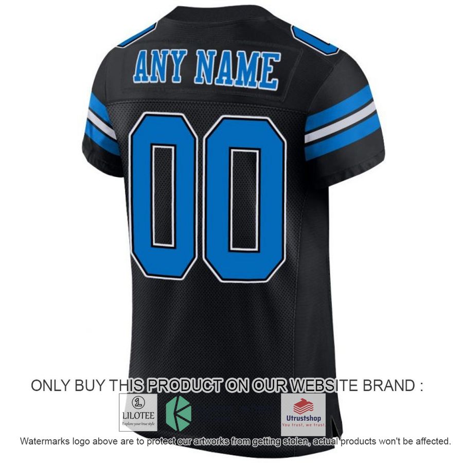 NEW Black Panther Blue White CUSTOM Football Shirt 3 personalized black panther blue white football jersey 3 88698