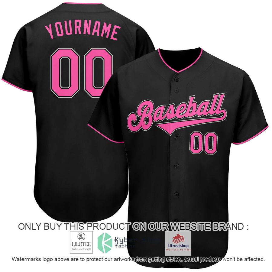 personalized black pink white baseball jersey 1 73076