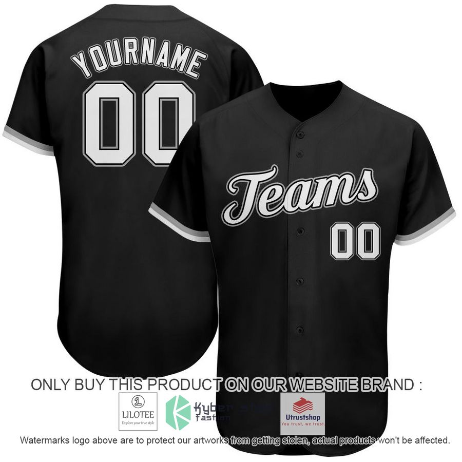 personalized black white gray baseball jersey 1 42693