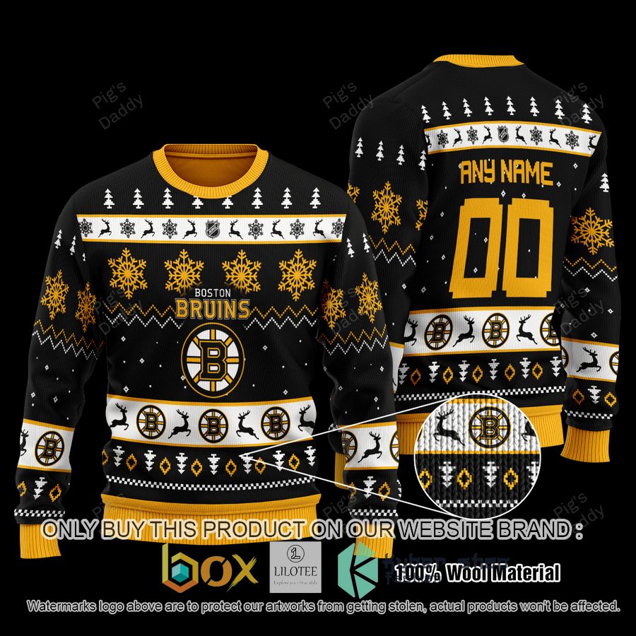 personalized boston bruins wool sweater 1 17946