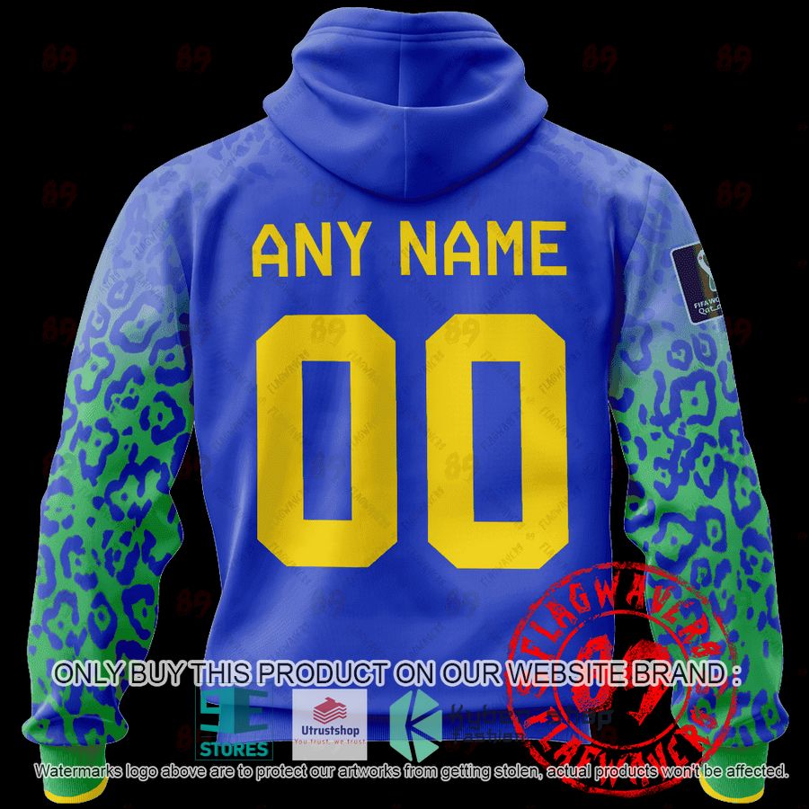 NEW Personalized Brazil Away World Cup 2022 blue Hoodie, Shirt 2 personalized brazil away jersey world cup 2022 blue shirt hoodie 2 61808