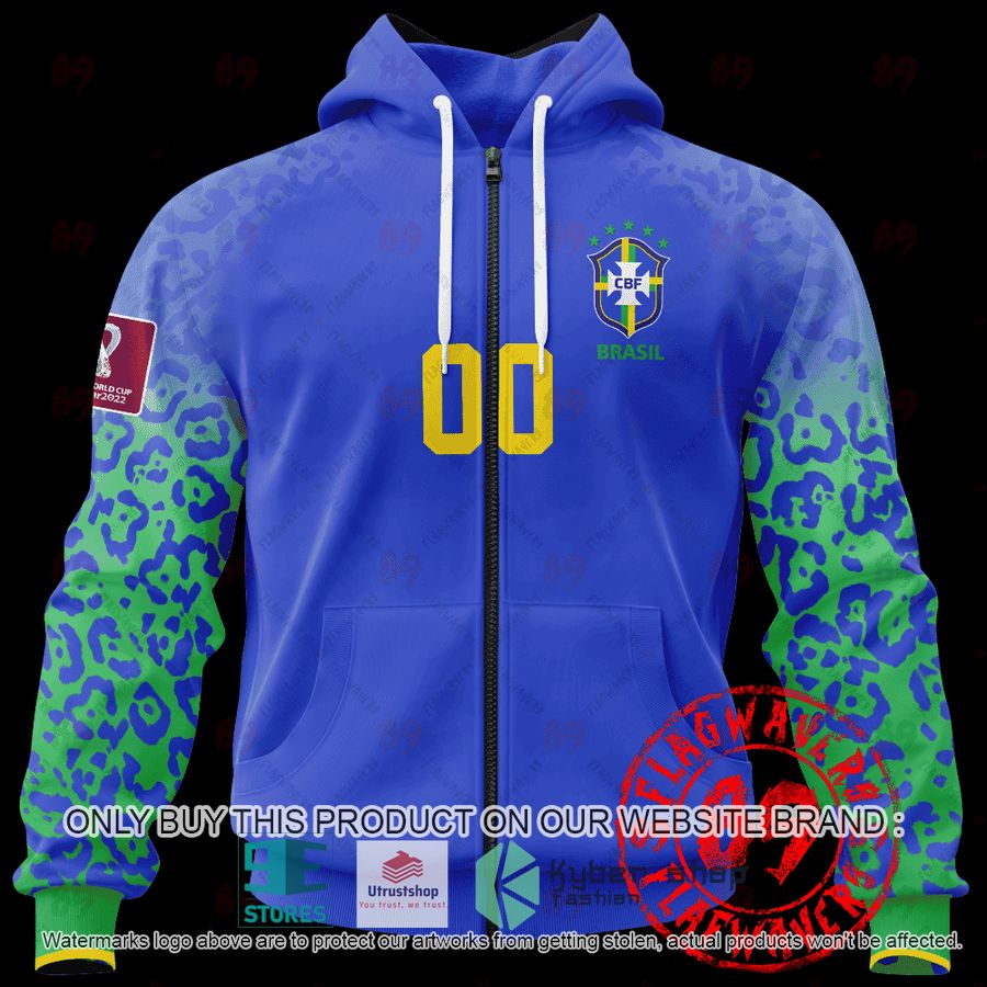 NEW Personalized Brazil Away World Cup 2022 blue Hoodie, Shirt 3 personalized brazil away jersey world cup 2022 blue shirt hoodie 3 19977