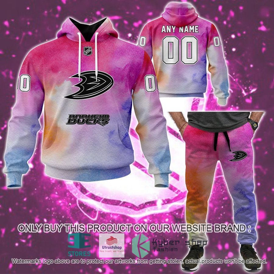 personalized breast cancer awareness nhl anaheim ducks hoodie long pants 1 28097