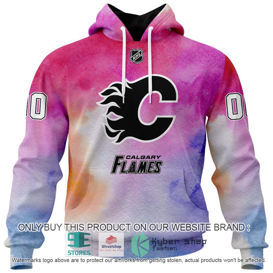 NEW Personalized Breast Cancer Calgary Flames Sweatpants 2 personalized breast cancer awareness nhl calgary flames hoodie long pants 2 98714