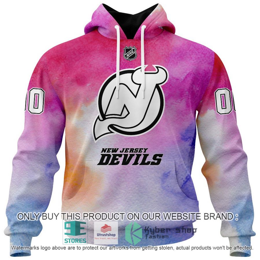 NEW Personalized Breast Cancer New Jersey Devils Sweatpants 2 personalized breast cancer awareness nhl new jersey devils hoodie long pants 2 96170