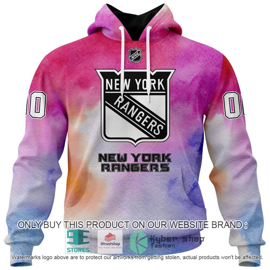 NEW Personalized Breast Cancer New York Rangers Sweatpants 2 personalized breast cancer awareness nhl new york rangers hoodie long pants 2 32341