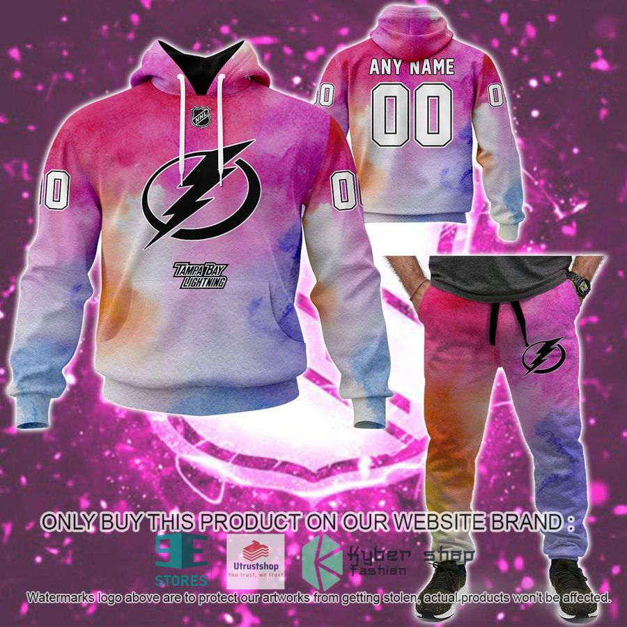 personalized breast cancer awareness nhl tampa bay lightning hoodie long pants 1 84599