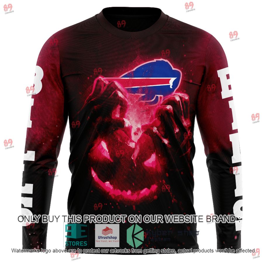 NEW Personalized Buffalo Bills Pumpkin Head Halloween Hoodie, Shirt 6 personalized buffalo bills pumpkin head halloween shirt hoodie 6 21133