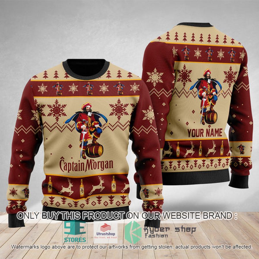 personalized captain morgan ugly christmas sweater 1 34524