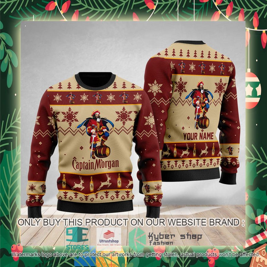 personalized captain morgan ugly christmas sweater 2 50365