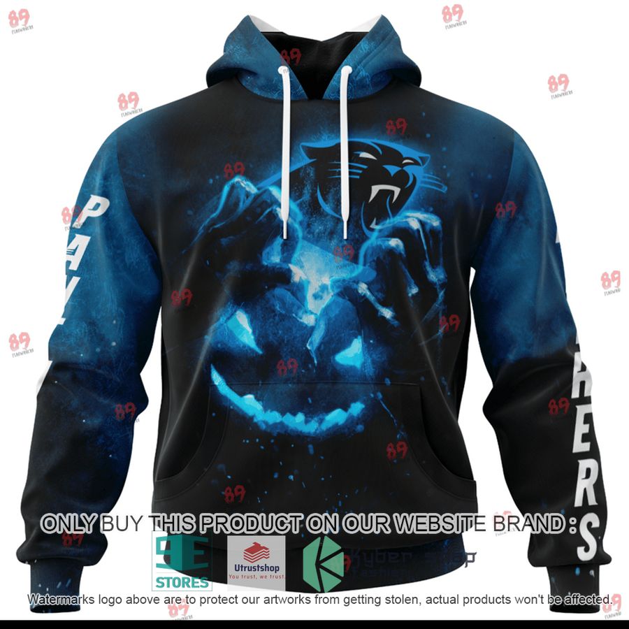 personalized carolina panthers pumpkin head halloween shirt hoodie 1 72177