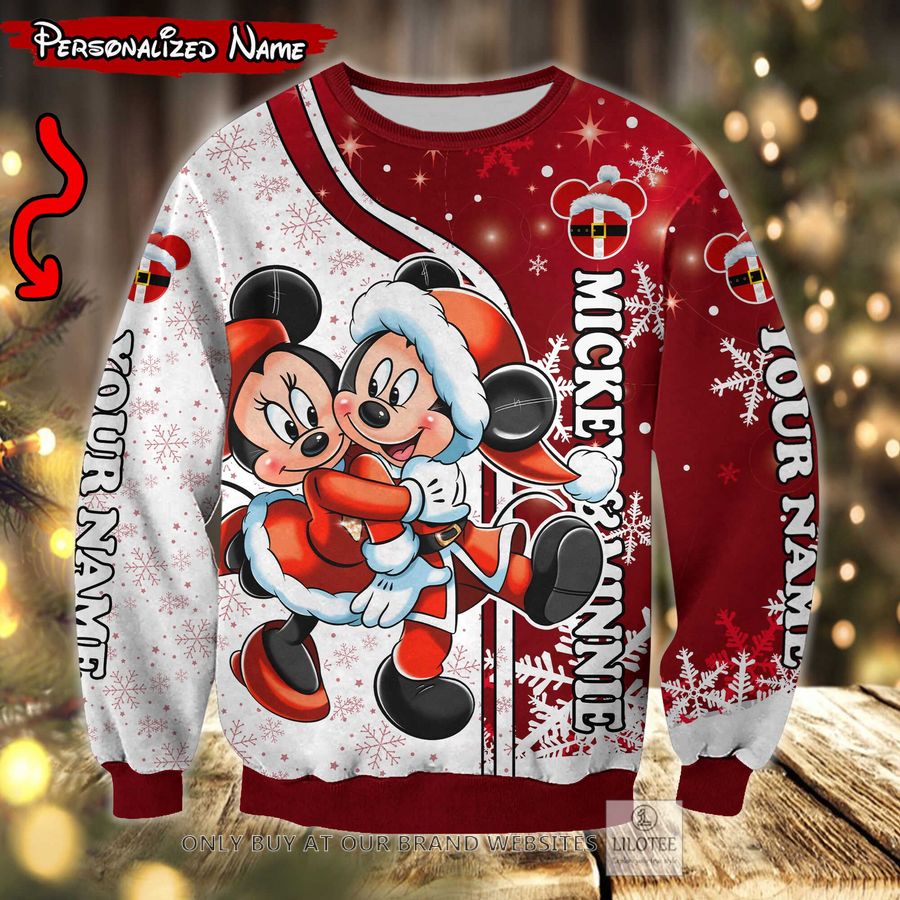 Personalized Christmas Mickey and Minnie Mouse Couple 3D Shirt, Hoodie 3 personalized christmas mickey and minnie mouse couple 3d shirt hoodie 2 83095