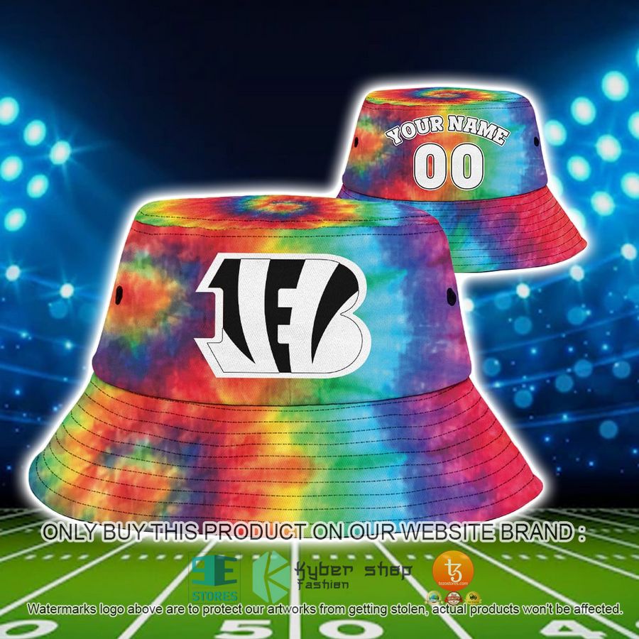 personalized cincinnati bengals crucial catch b bucket hat cap 1 77933
