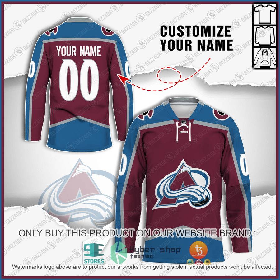 personalized colorado avalanche nhl hockey jersey 1 47574