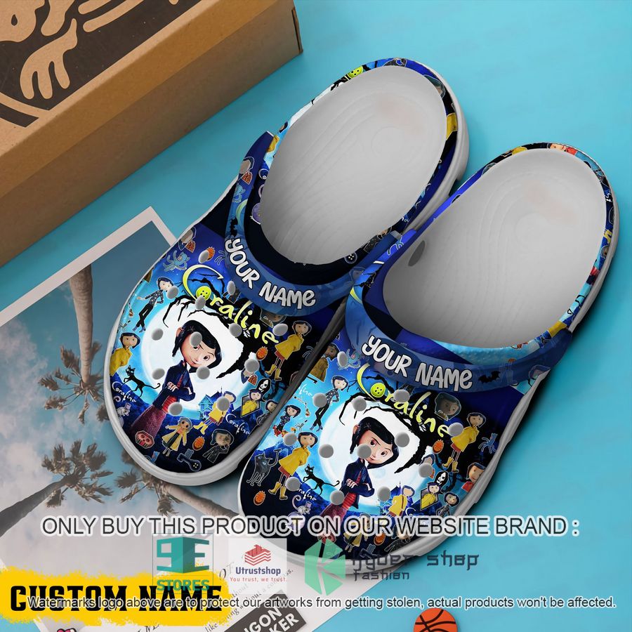 NEW Personalized Coraline Crocs Crocband Clog 3 personalized coraline crocs crocband shoes 3 54546