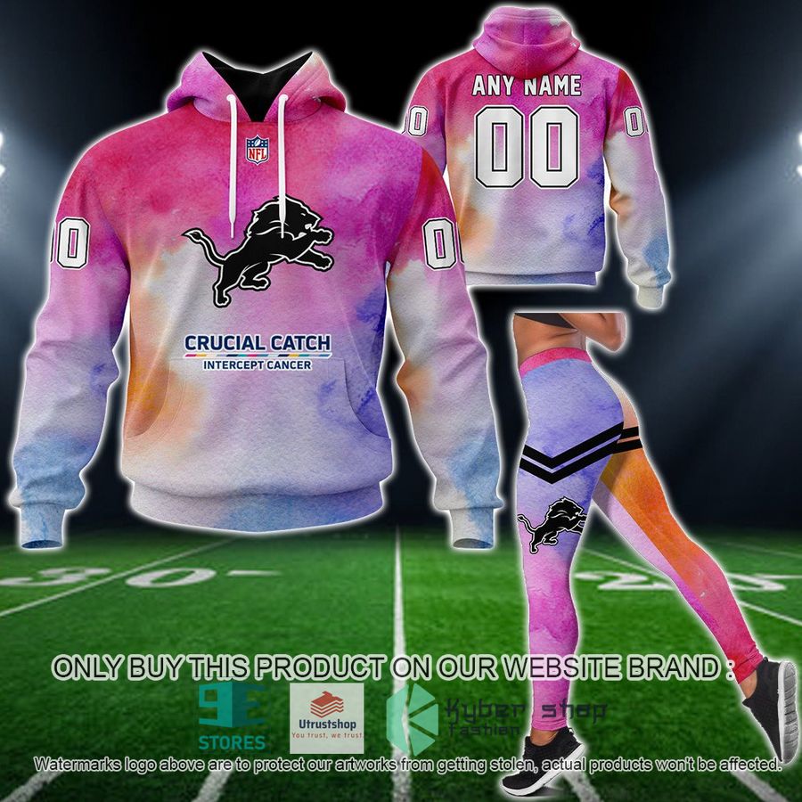 personalized crucial catch intercept cancer detroit lions hoodie long pants 1 89388