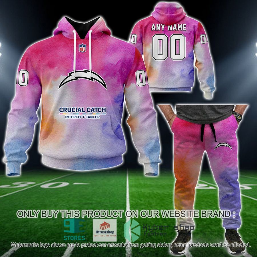 NEW Crucial Catch Intercept Cancer Los Angeles Chargers Custom Hoodie, Legging 4 personalized crucial catch intercept cancer los angeles chargers hoodie long pants 4 70405