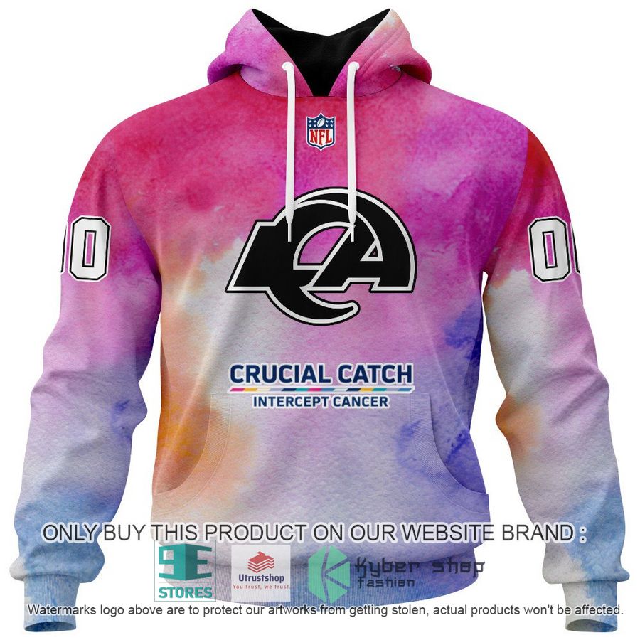 NEW Crucial Catch Intercept Cancer Los Angeles Rams Custom Hoodie, Legging 2 personalized crucial catch intercept cancer los angeles rams hoodie long pants 2 59751
