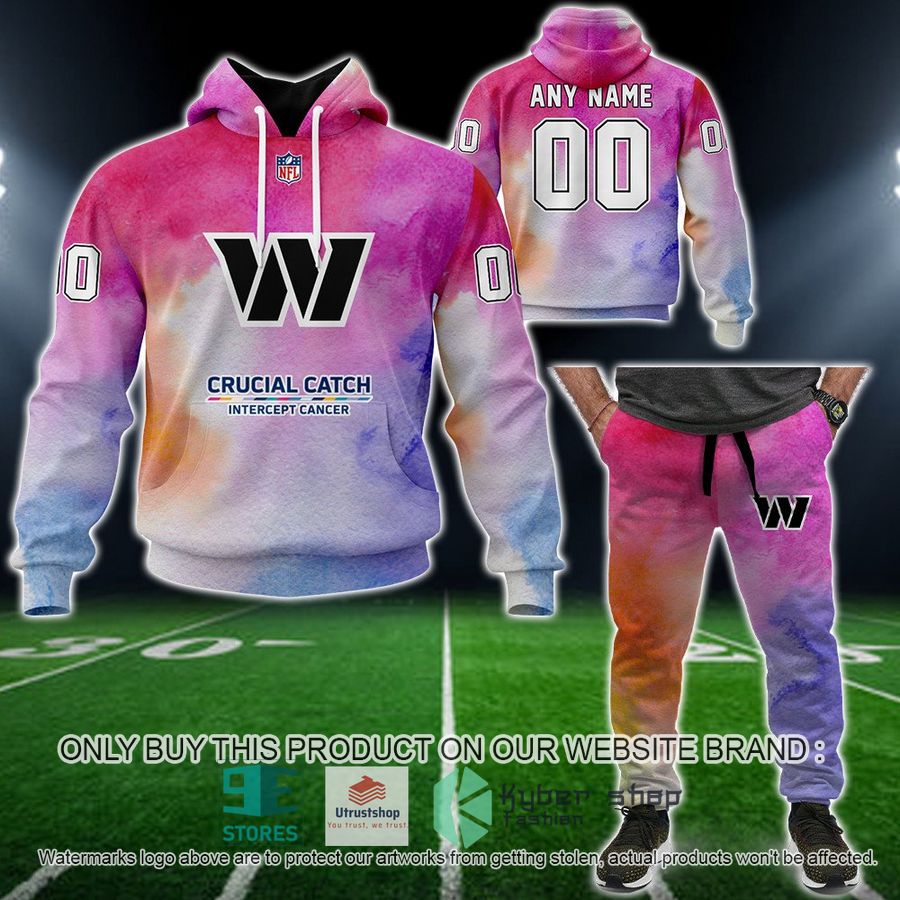 NEW Crucial Catch Intercept Cancer Washington Football Team Custom Hoodie, Legging 4 personalized crucial catch intercept cancer washington football team hoodie long pants 4 78578