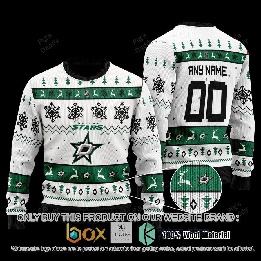 personalized dallas stars wool sweater 1 10779