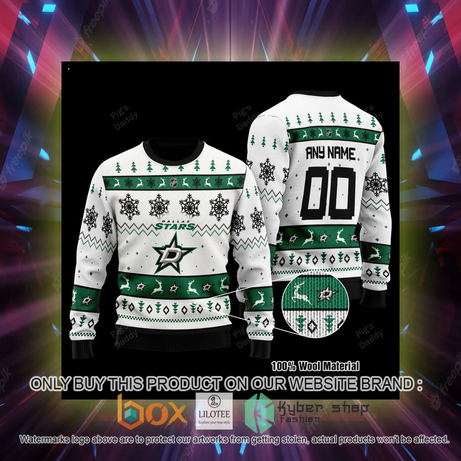 personalized dallas stars wool sweater 2 55154