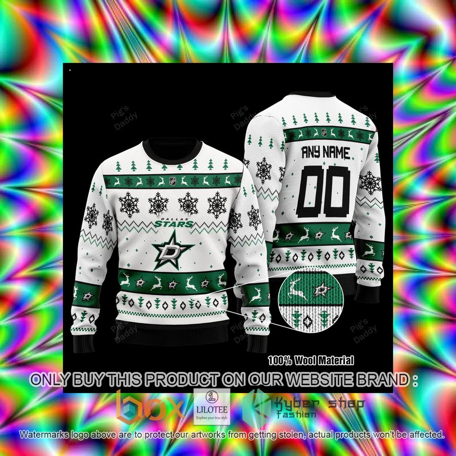 Personalized Dallas Stars Wool Sweater 3 personalized dallas stars wool sweater 3 2478