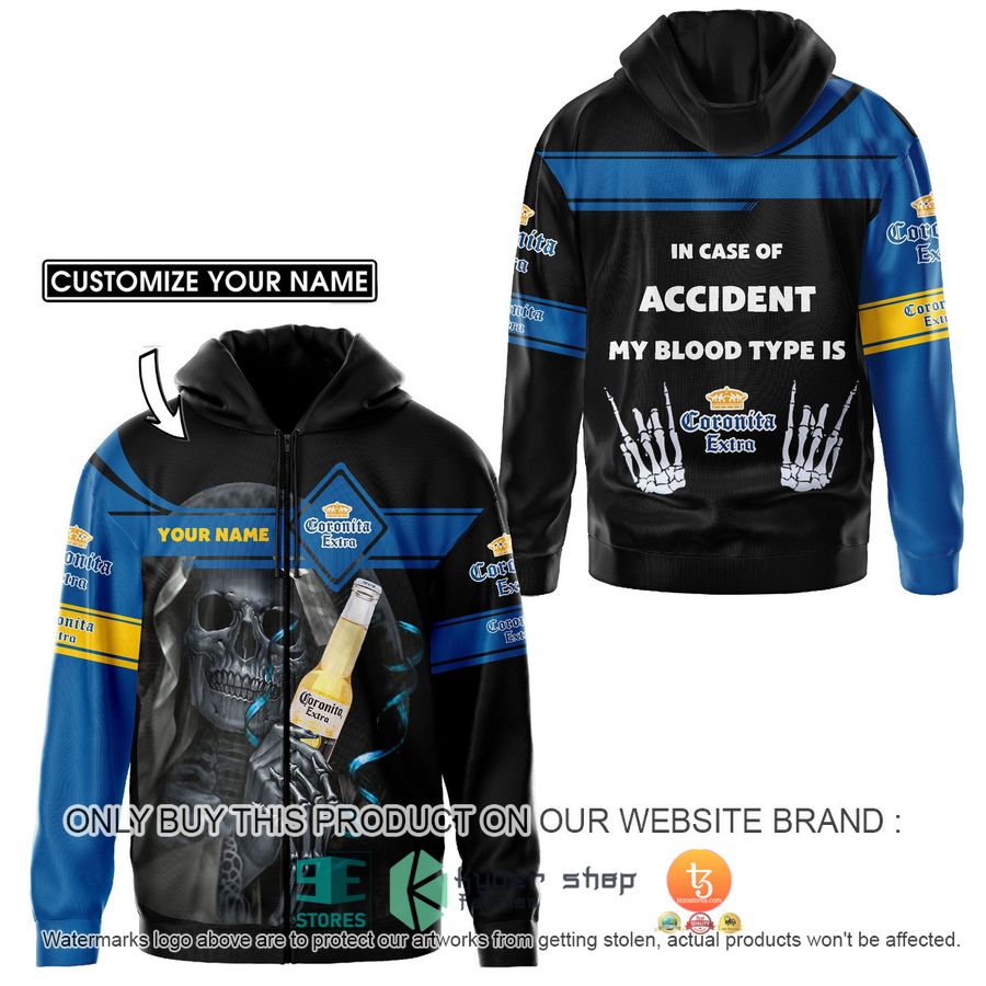 HOT Personalized Death God In case of accident my blood type is Corona Extra 3D Shirt, Hoodie 4 personalized death god in case of accident my blood type is corona extra 3d shirt hoodie 4 33879