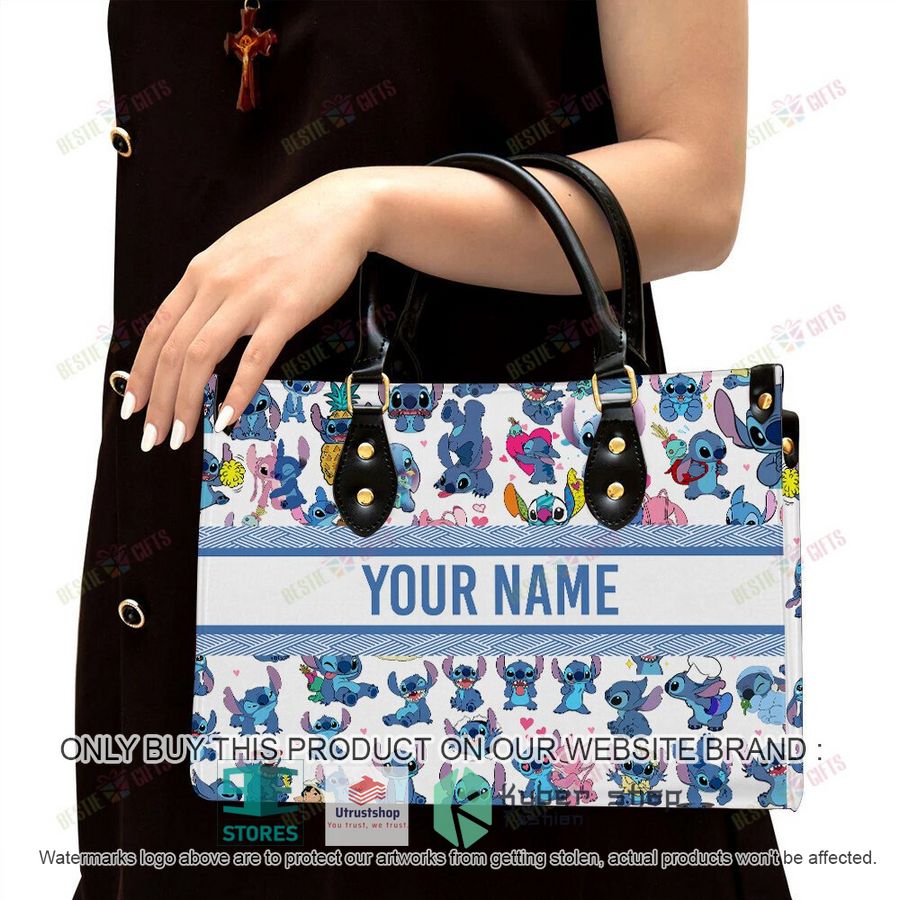 personalized disney stitch pattern leather bag 2 12847