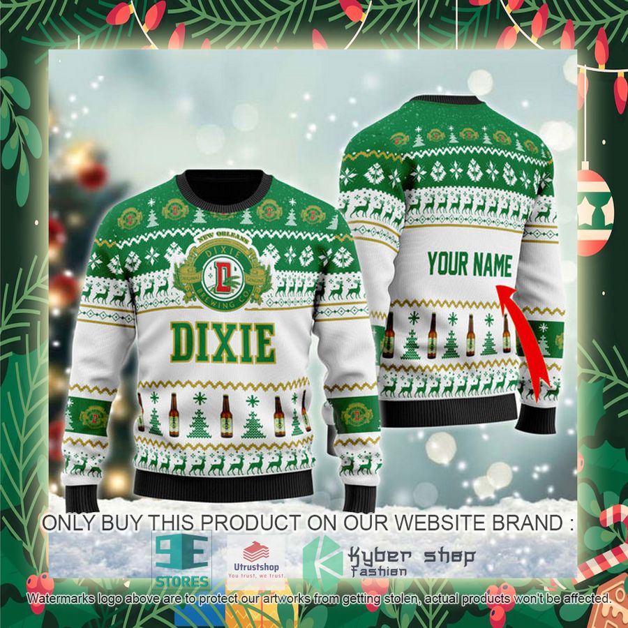 personalized dixie beer ugly christmas sweater 2 59531