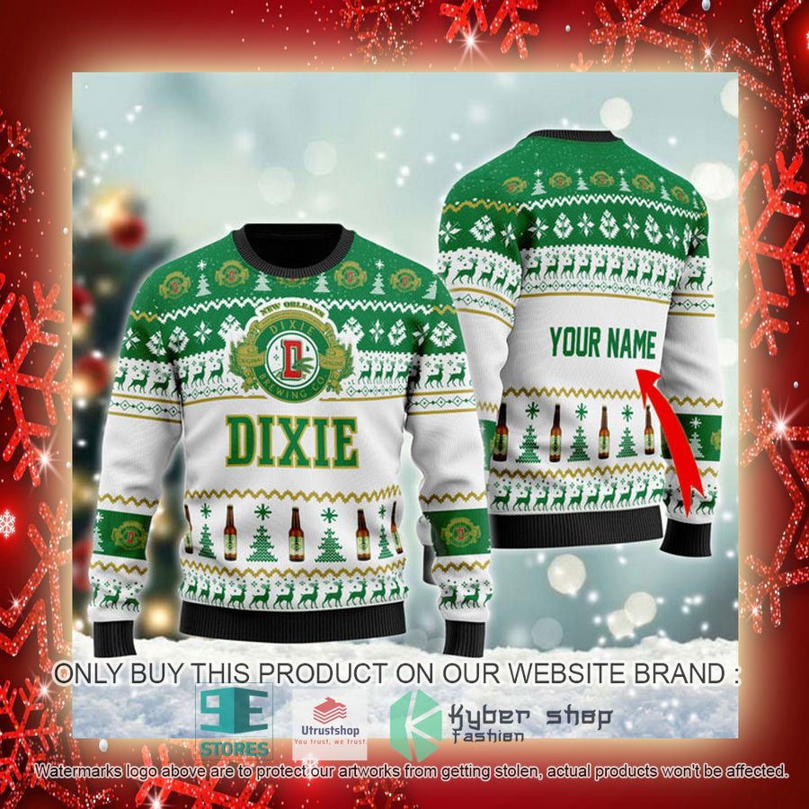 NEW Personalized Dixie Beer Christmas Ugly Sweater 3 personalized dixie beer ugly christmas sweater 3 85681