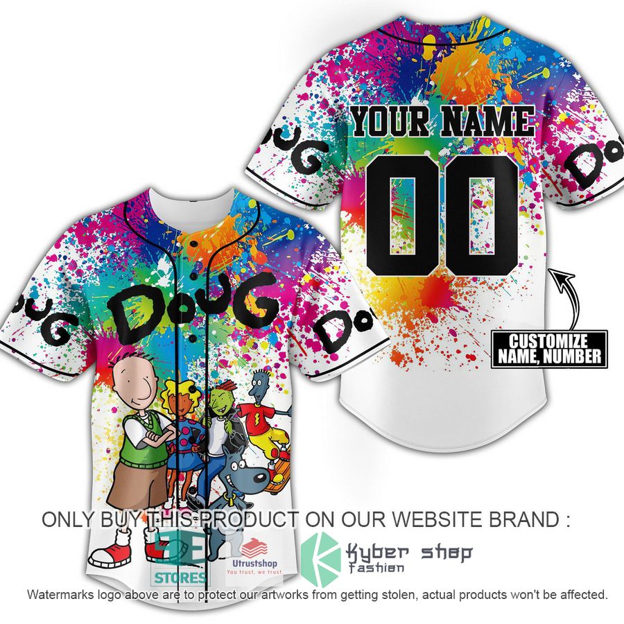 NEW Doug colorful Baseball Shirt 1 personalized doug colorful baseball jersey 1 90704