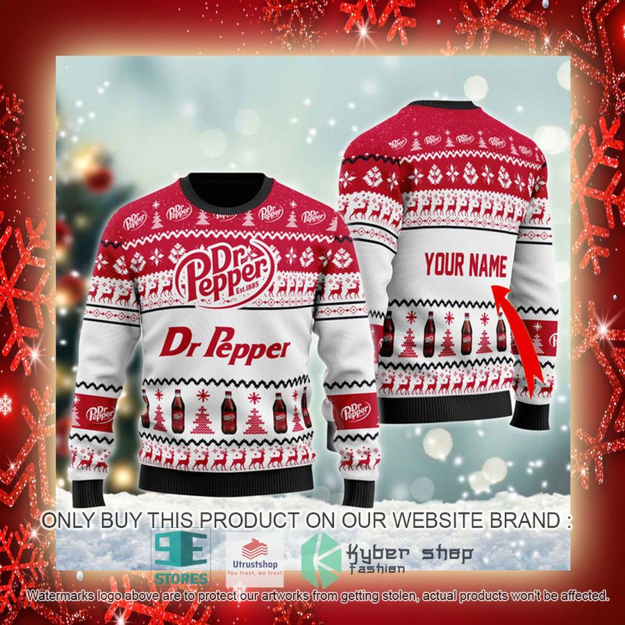 NEW Personalized Dr Pepper Christmas Ugly Sweater 3 personalized dr pepper ugly christmas sweater 3 91263