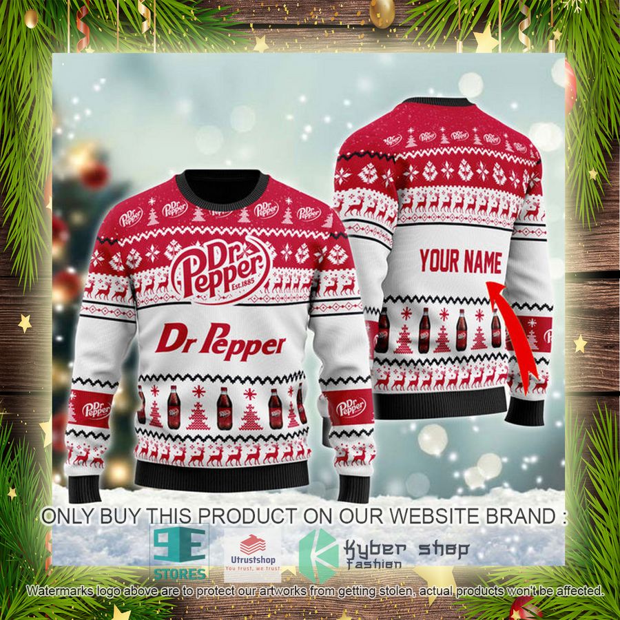 NEW Personalized Dr Pepper Christmas Ugly Sweater 4 personalized dr pepper ugly christmas sweater 4 6268