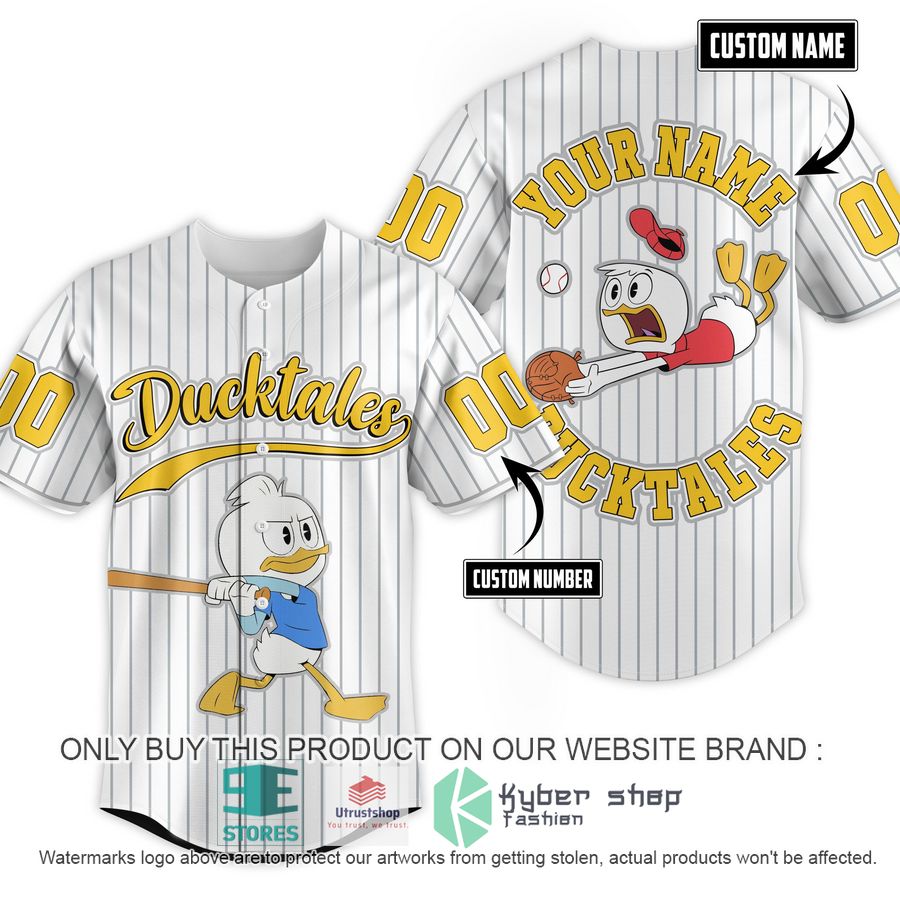 NEW DuckTales striped Baseball Shirt 7 personalized ducktales striped baseball jersey 1 29646