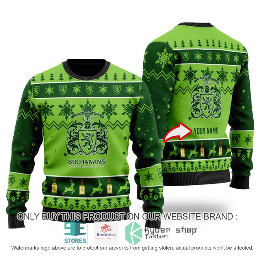 personalized funny buchanans whisky ugly christmas sweater 1 19828