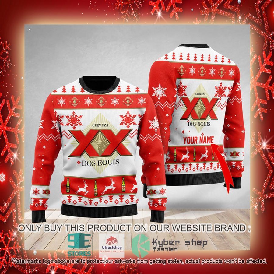 NEW Personalized Funny Dos Equis Christmas Ugly Sweater 3 personalized funny dos equis ugly christmas sweater 3 76265