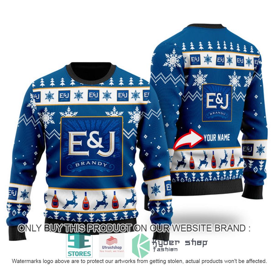 personalized funny ej brandy ugly christmas sweater 1 53965