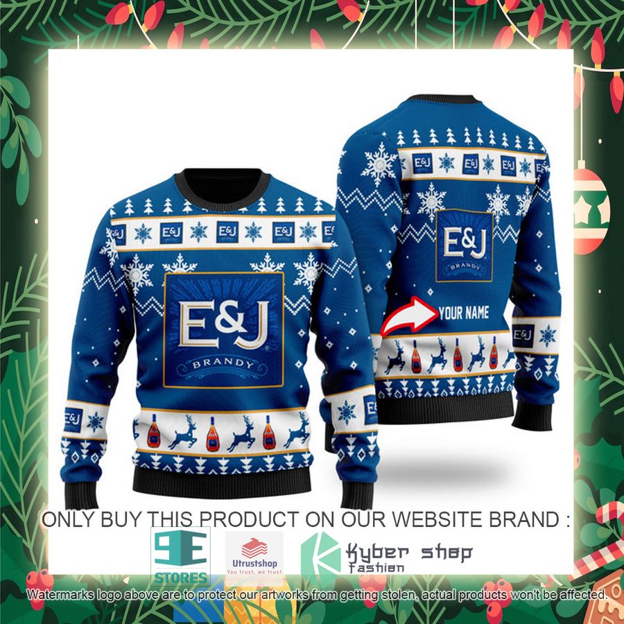 personalized funny ej brandy ugly christmas sweater 2 91354