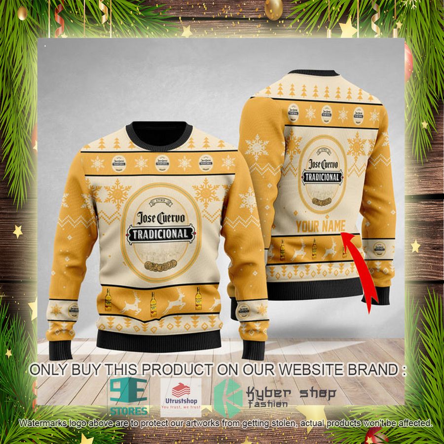 NEW Personalized Funny Jose Cuervo Christmas Ugly Sweater 4 personalized funny jose cuervo ugly christmas sweater 4 63367