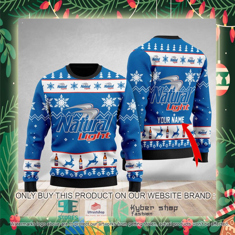 personalized funny natural light ugly christmas sweater 2 91063