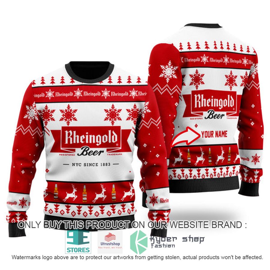 personalized funny rheingold beer ugly christmas sweater 1 80166